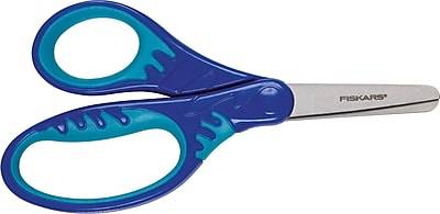 Fiskars SoftGrip 5 Steel Kids Scissors, Blunt Tip, Assorted Colors (9422)