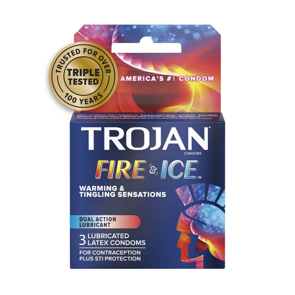 PRESERVATIVO TROJAN FIRE & ICE 3UN.