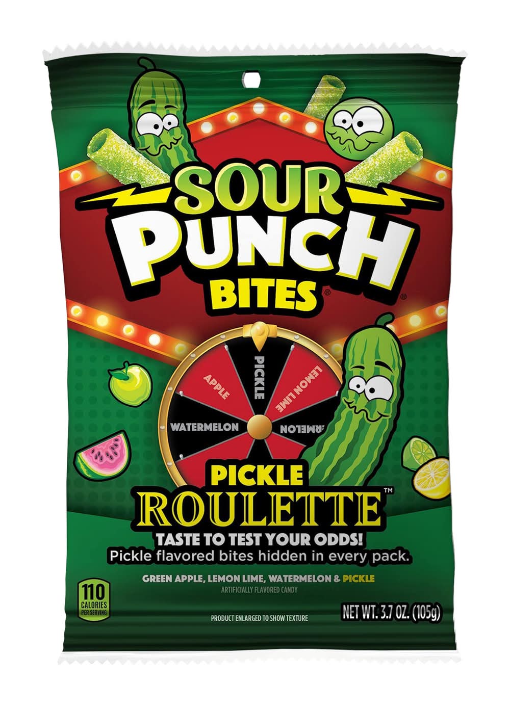 Sour Punch® Bites® Candy 3.7oz - Pickle Roulette™