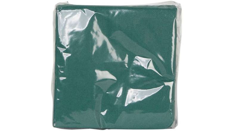 Monoprix 50 serviettes triple épaisseur, vert, 33x33cm Le lot