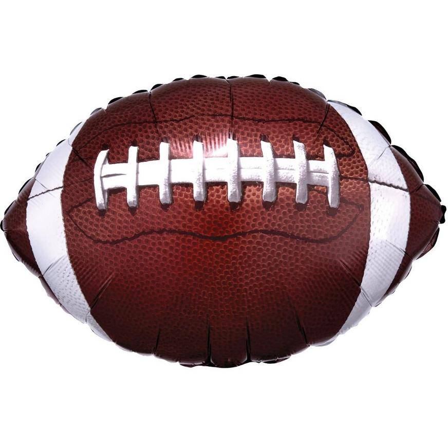 Party City Uninflated Football Balloon (8 in./Chocolate-Brown-White)