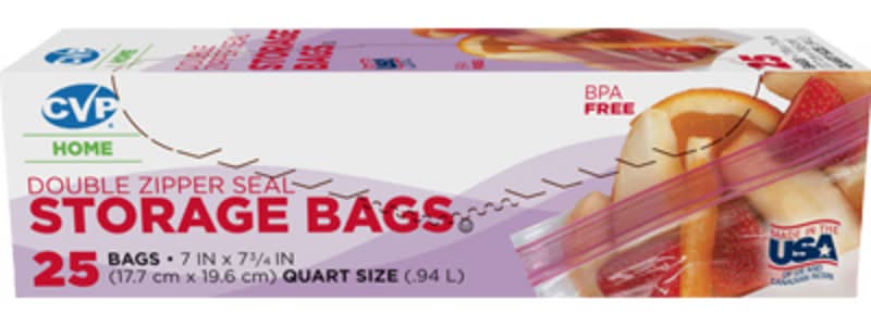 CVP Zipper Storage Bags Quart