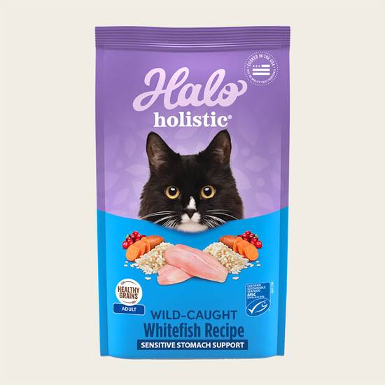 HALO® HOLISTIC ADULT CAT HEALTHY GRAINS WILD-CAUGHT WHITEFISH (SENSITIVE STOMACH) 1.3 KG