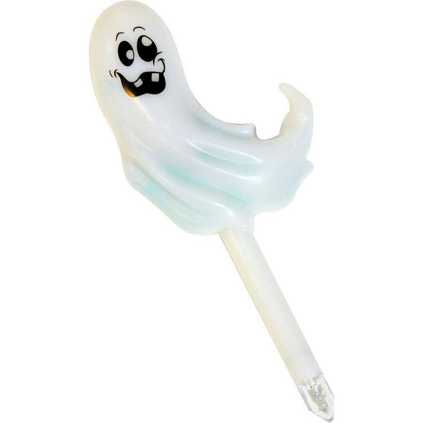 Party City Change Ghostplastic Pumpkin Stake Decoration, Light-Up