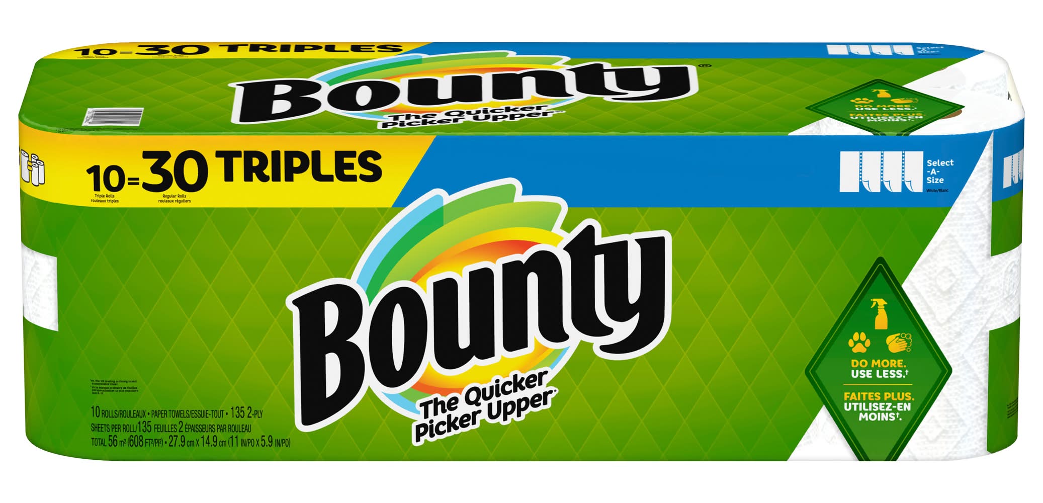 Bounty Select-A-Size White Triple Rolls Sheets Paper Towels (10 ct)