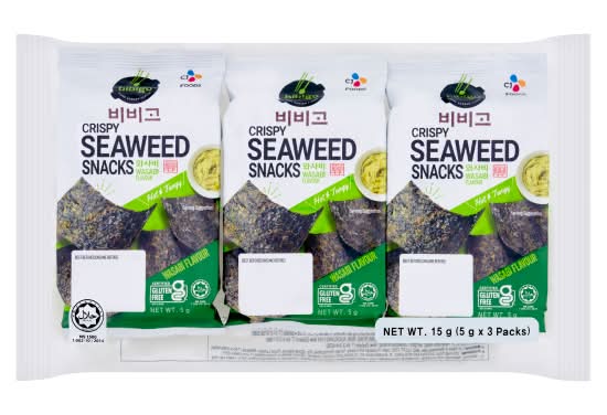 bibigo Wasabi, Crispy Seasoned Snacks (5g)
