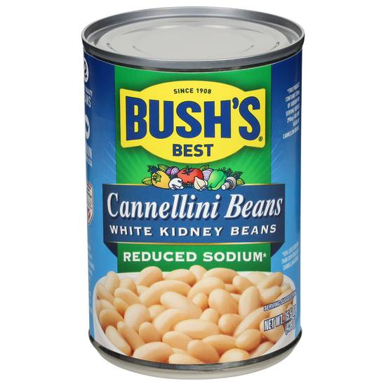 Bush's Best Reduced Sodium Cannellini Beans White Kidney Beans