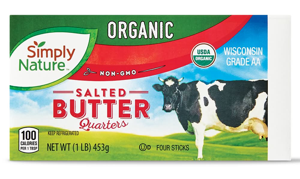 Simply Nature Organic Salted Butter Quarters