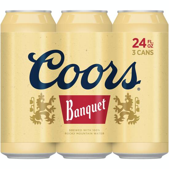 Coors Banquet Lager Beer (3 ct, 24 fl oz)