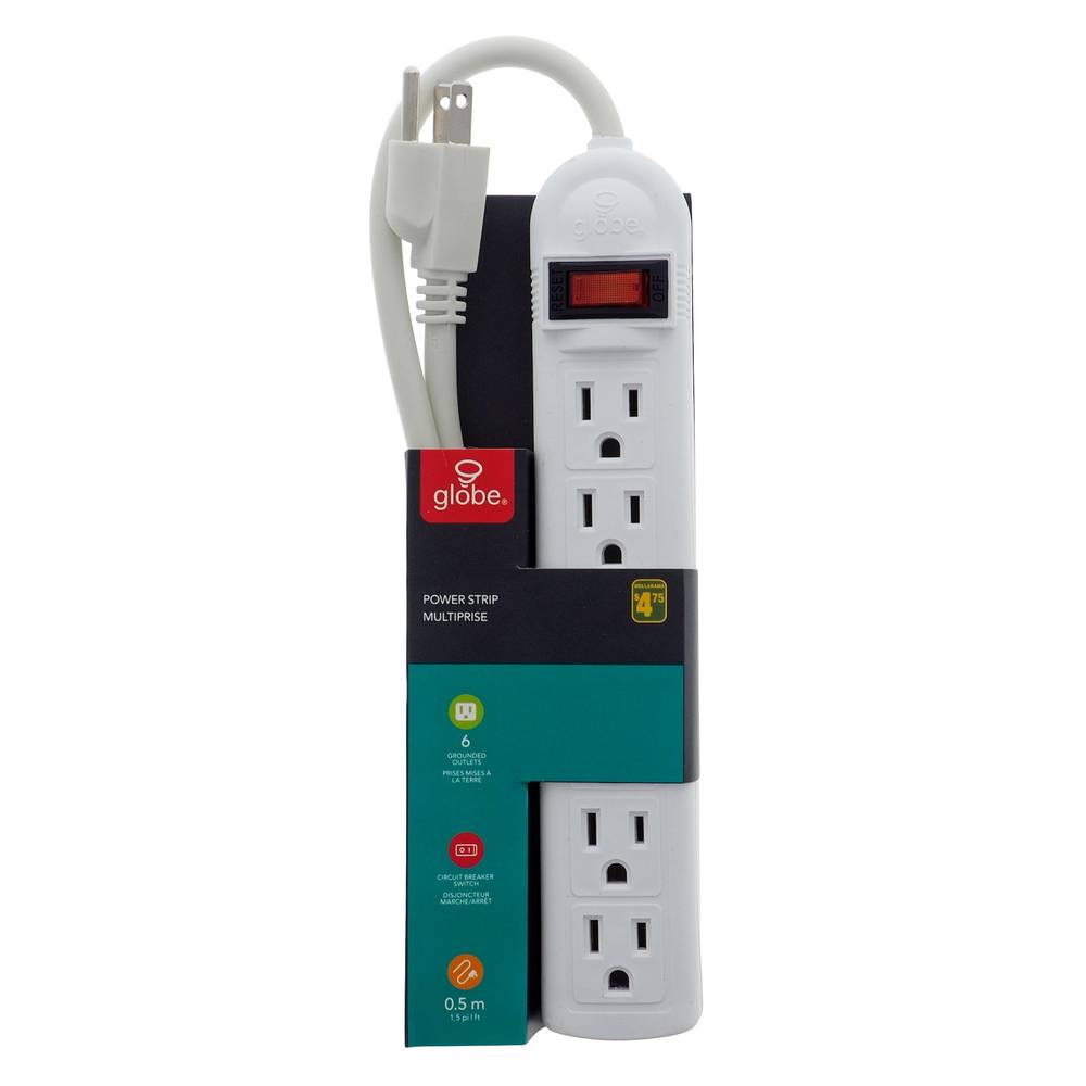 6 Outlet Power Bar with Surge Protection