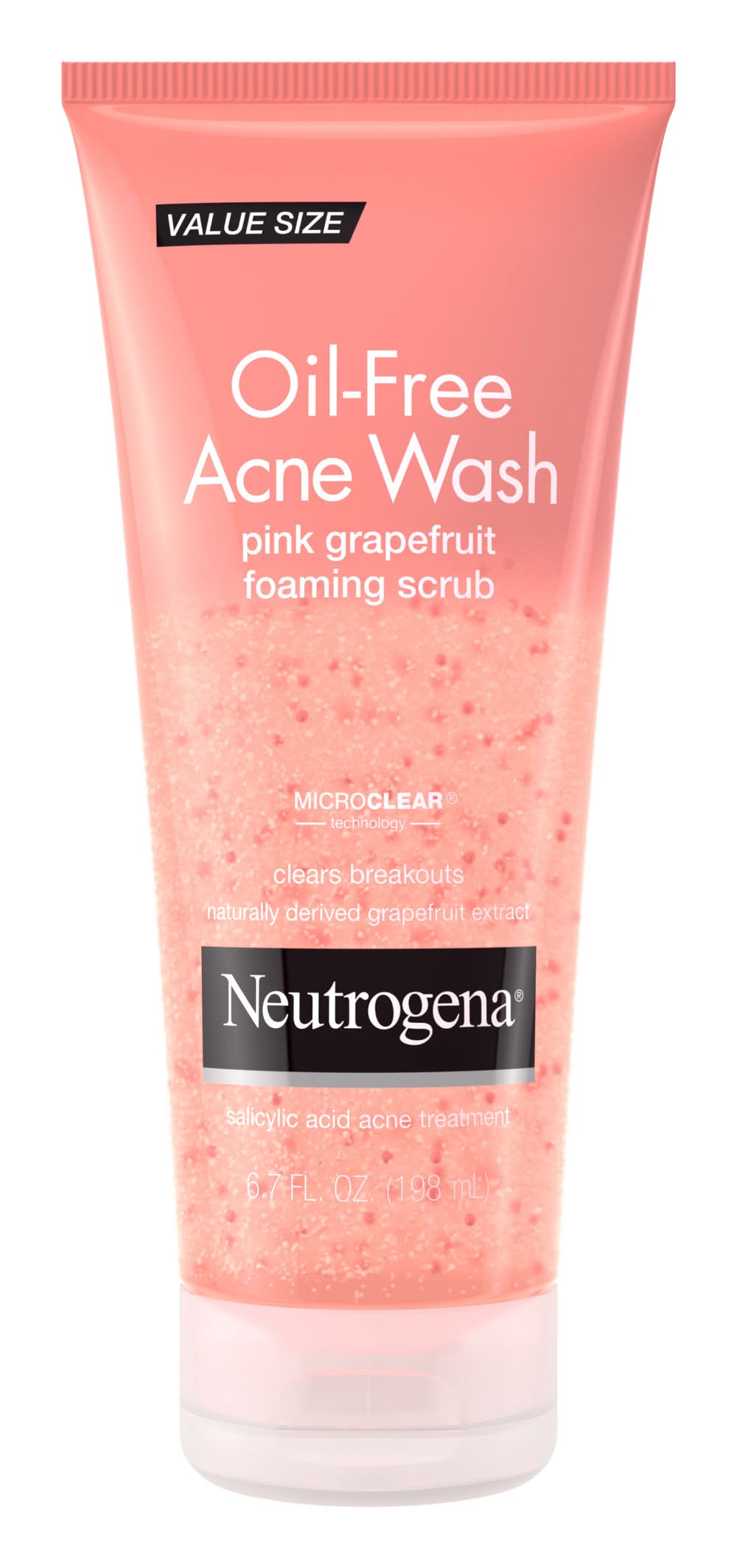 Neutrogena Oil Free Acne Wash Foaming Scrub, Pink Grapefruit (6.7 fl oz)