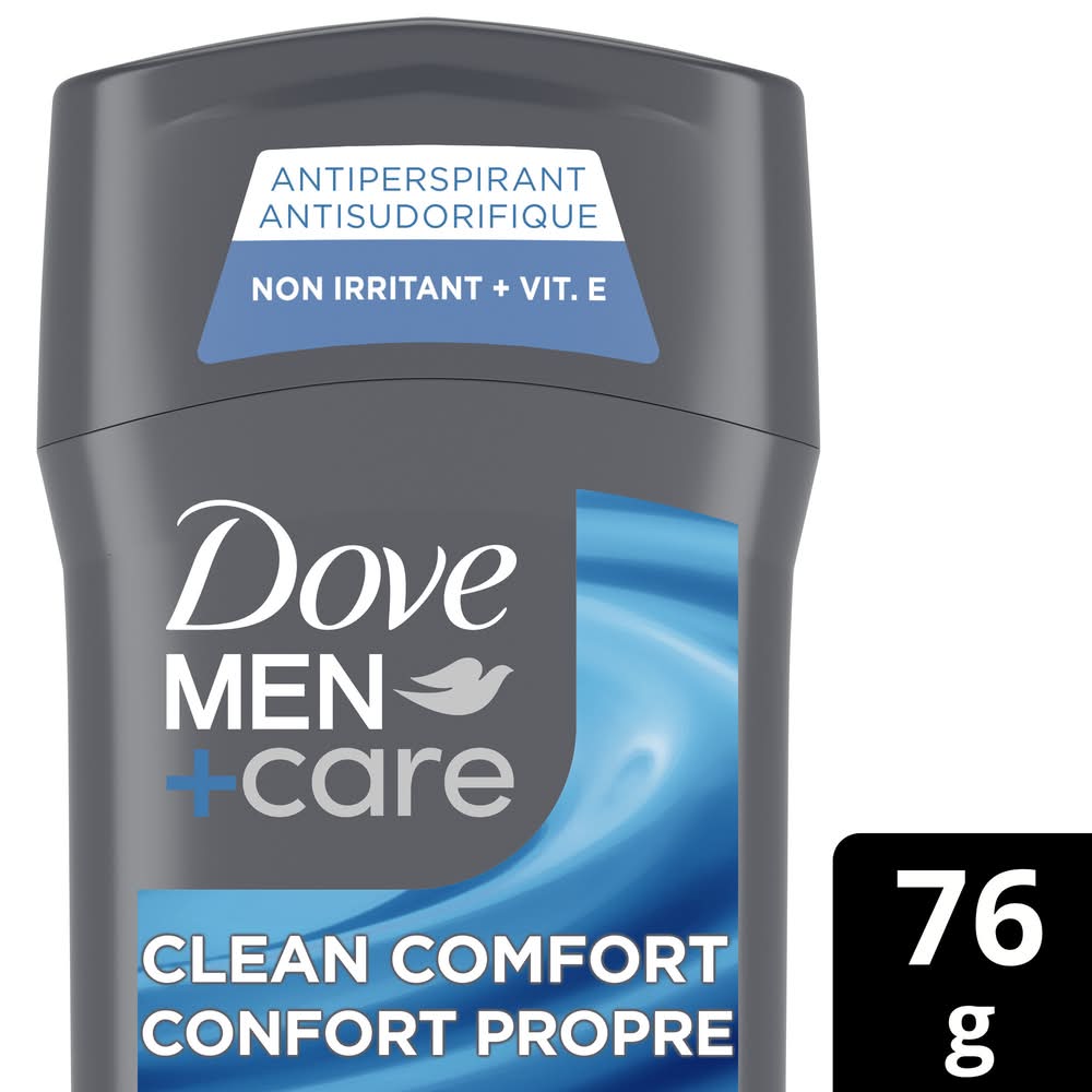 Dove men antisudorifique en bâton au parfum le propre du confort, men+care (76 g) - men+care antiperspirant, clean comfort (76 g)