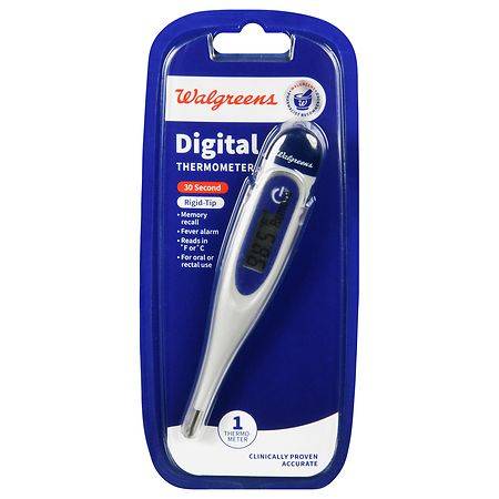 Walgreens Digital Thermometer 30 Second Rigid-Tip