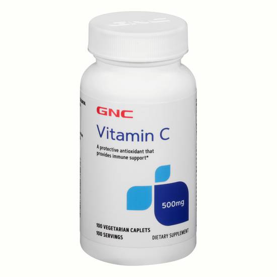 Gnc 500 mg Vitamin C Vegetarian Caplets (100 ct)