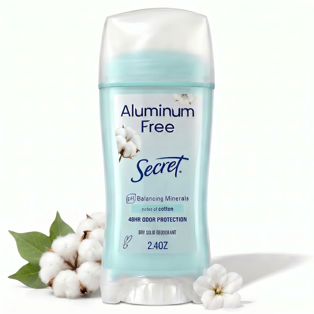 Secret Aluminum Free Cotton Deodorant For Women (2.4 oz)