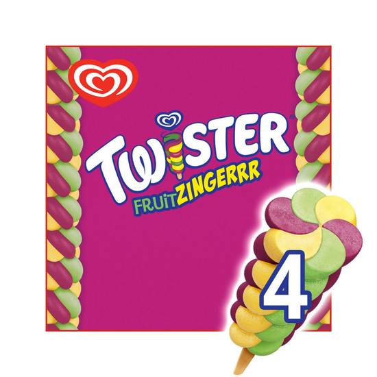 Heartbrand Twister Ice Lolly Fruit Zingerrr 4 x 70 ml