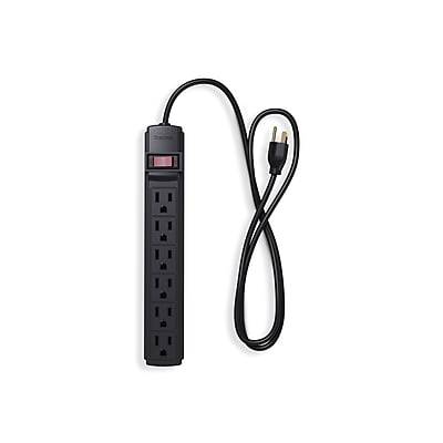 Staples Cord 6-outlet Power Strip (3'/black)