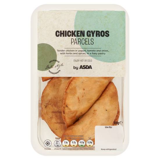 Asda Chicken Gyros Parcels 108g