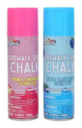 Chalkfiti Washable Sidewalk Spray Chalk 2-Pack 2.99oz Pink/Blue