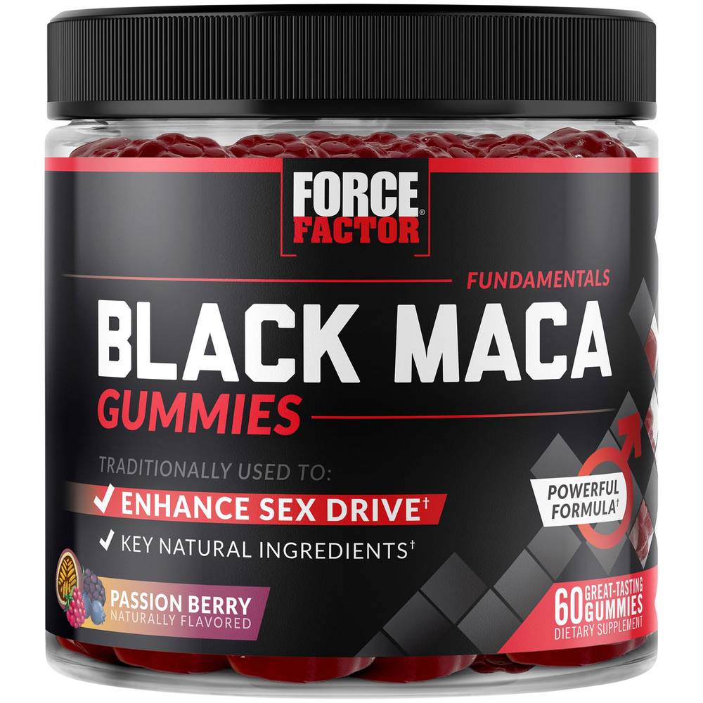 Black Maca Gummies – Enhances Sex Drive – Passion Berry (60 Gummies)
