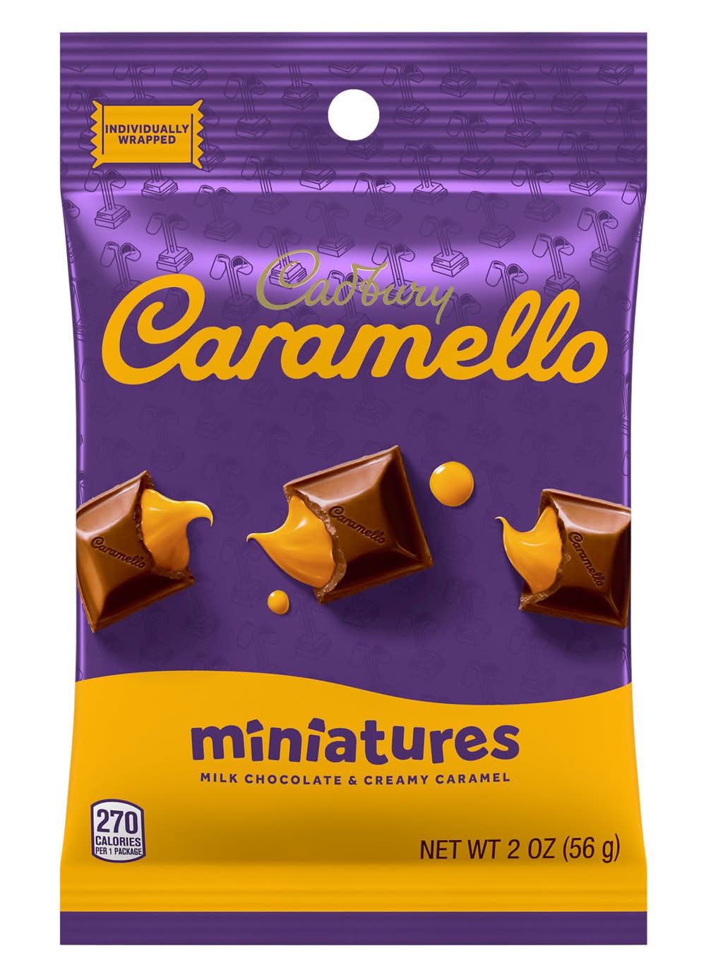 Cadbury Caramello Miniatures Milk Chocolate Caramel Candy Bag (2 oz)