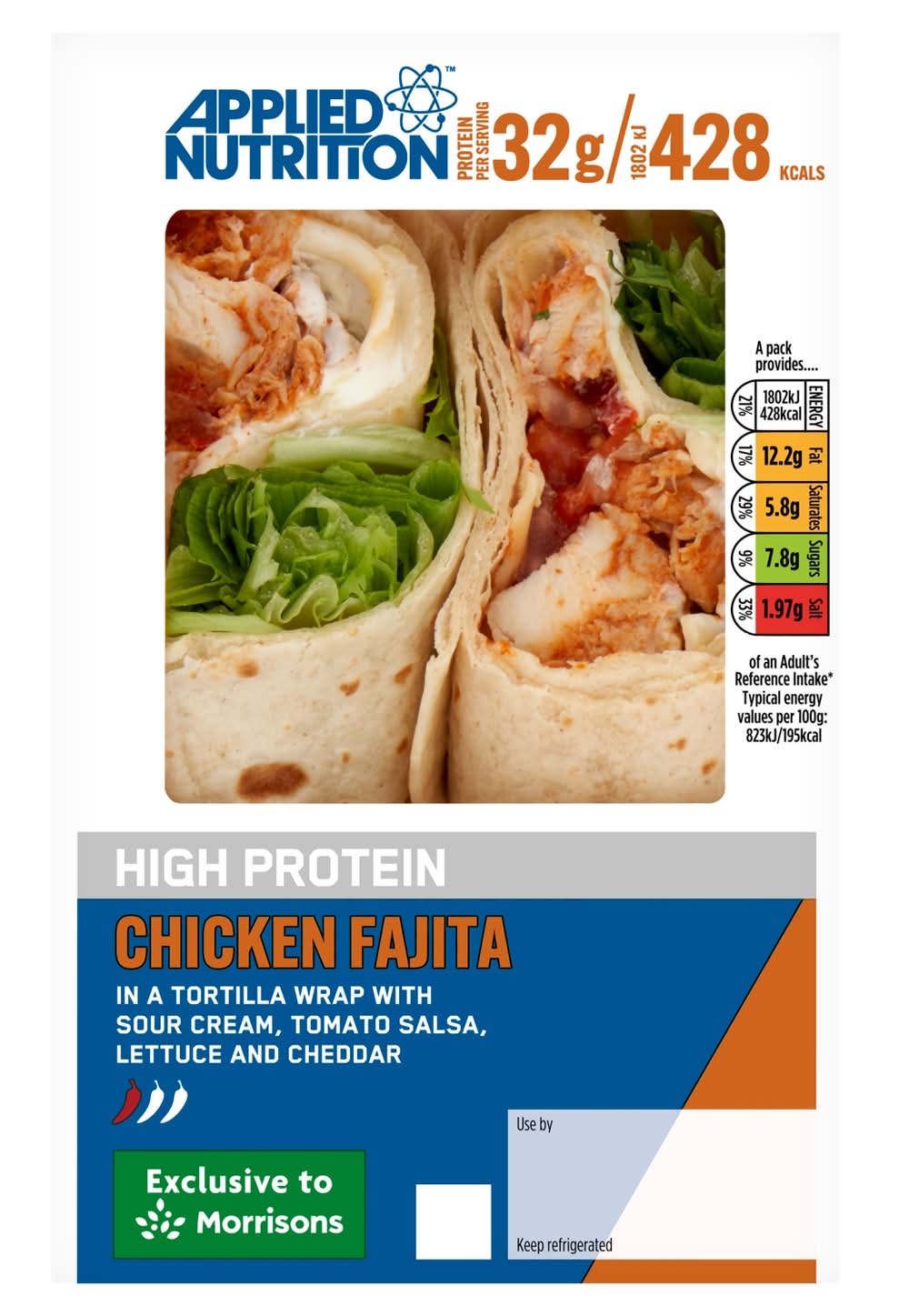 Applied Nutrition Chicken Fajita Wrap 219g