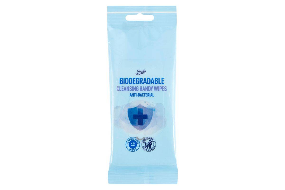 Boots Biodegradable Antibacterial Handy Wipes (12 ct)