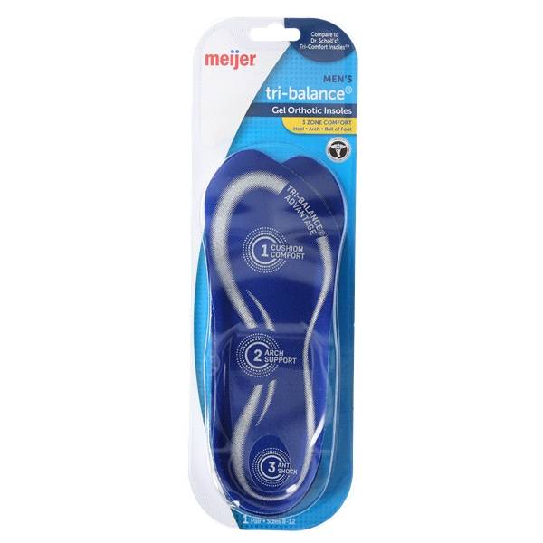 Meijer Tri Balance Gel Advanced Orthotic Insoles Men's (1 ct)