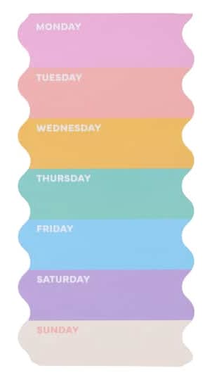 4" X 8" Weekly Planner Notepad By Fab Finds