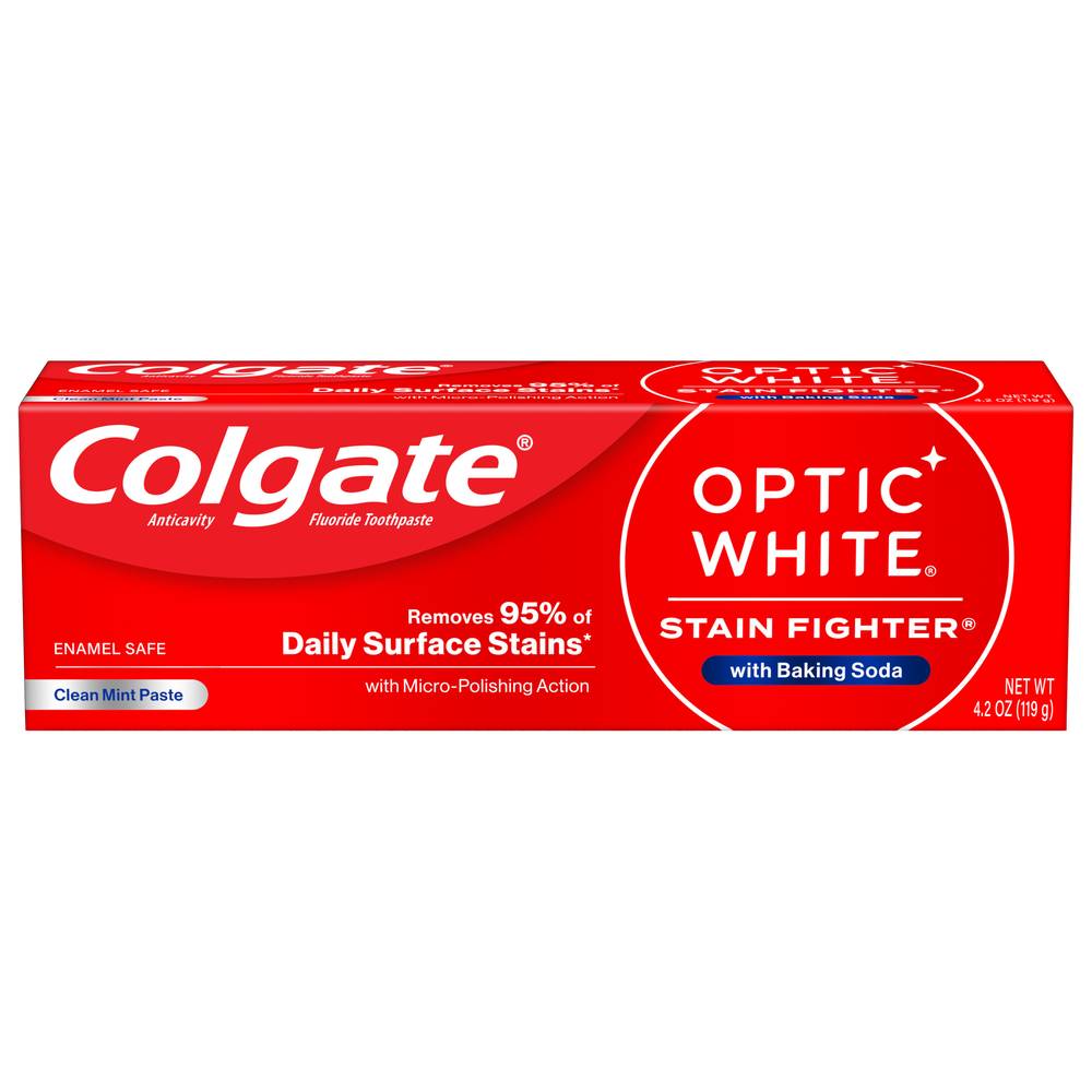 Colgate Optic White Stain Fighter Clean Mint Toothpaste (4.2 oz)