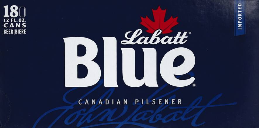 Labatt Blue Canadian Pilsener Beer (18 ct, 12 fl oz)