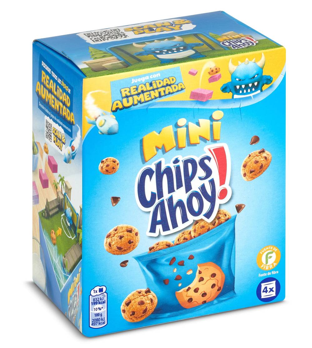 Mini Galletas Con Pepitas De Chocolate Chips Ahoy Caja 160 G