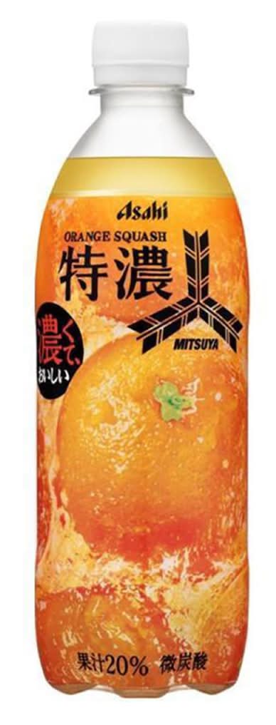 三ツ矢サイダー 20%オレンジ果汁入り飲料 - 特濃オレンジスカッシュ (500mL)