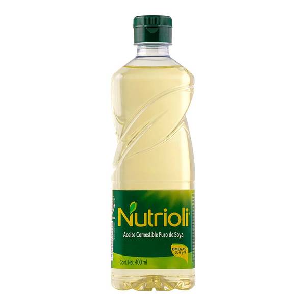 Nutrioli · Aceite comestible puro de soya (400 ml)