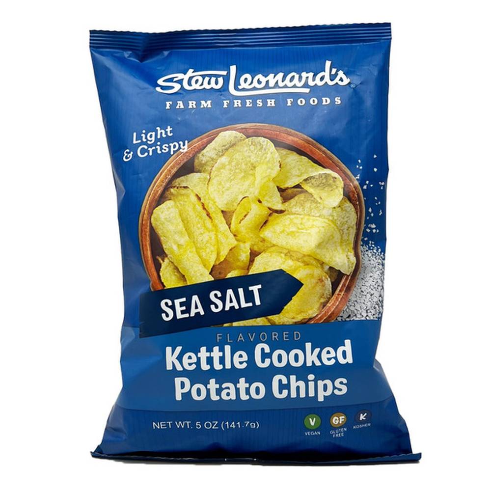 Stew Leonard's Kettle Cooked Potato Chips, Sea Salt (5 oz)