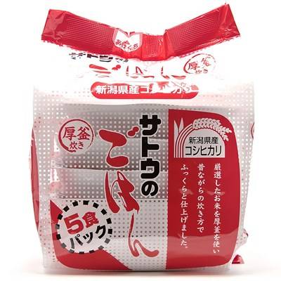 サトウ 新潟コシヒカリ ５食パック (200g x 5)