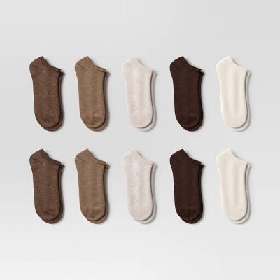 Dealworthy Low Cut Socks, Women, 4-10, Assorted (10 ct)