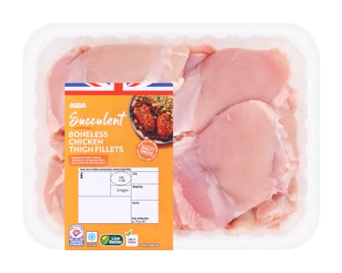 ASDA Succulent Boneless Chicken Thigh Fillets (650g)