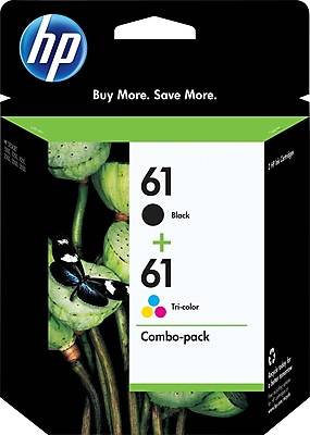 HP 61 Black and Tri-Color Ink Cartridges, pack Of 2, Cr259fn