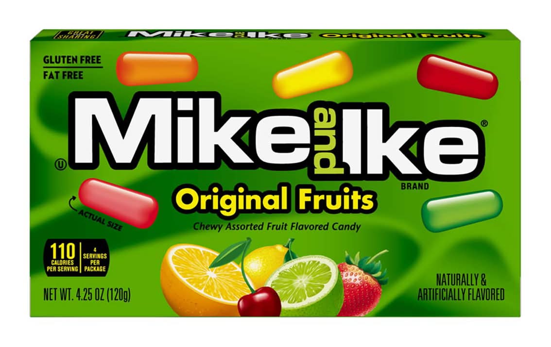 Mike And Ike Original Fruits Chewy Fruit Flavored Candy Theater Box 4.25 Oz