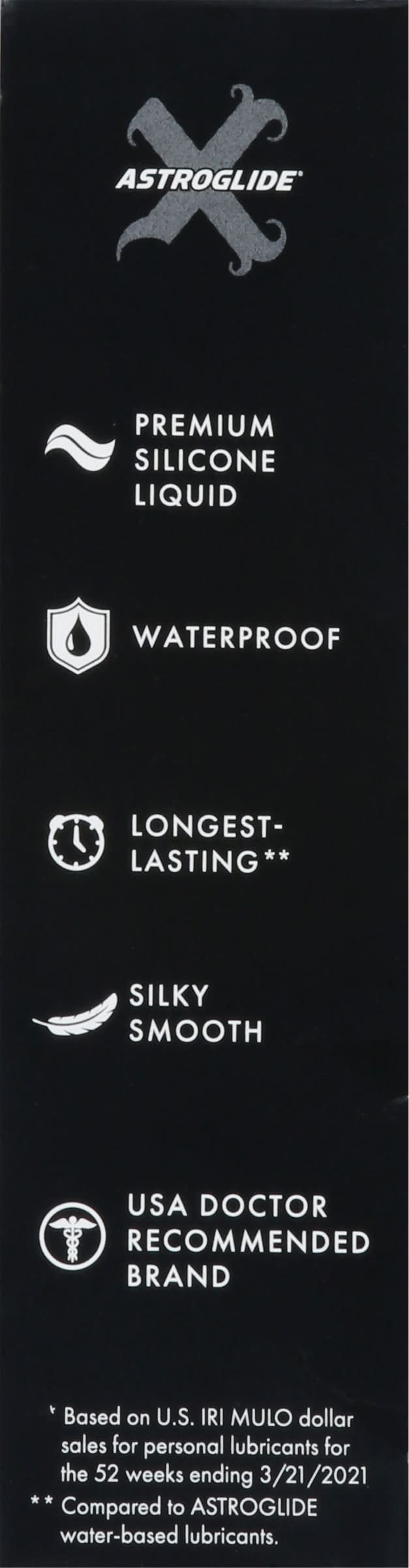 Astroglide X Premium Waterproof Silicone Personal Lubricant (5 fl oz) –  Everyday Essentials for Personal Wellness | Silicone-based Personal  Lubricant