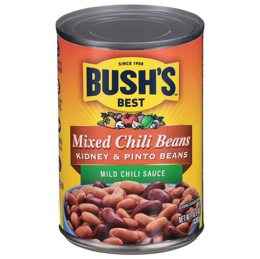 Bush’s Best Mixed Chili Kidney & Pinto Beans Mild Chili Sauce (15.5 oz)