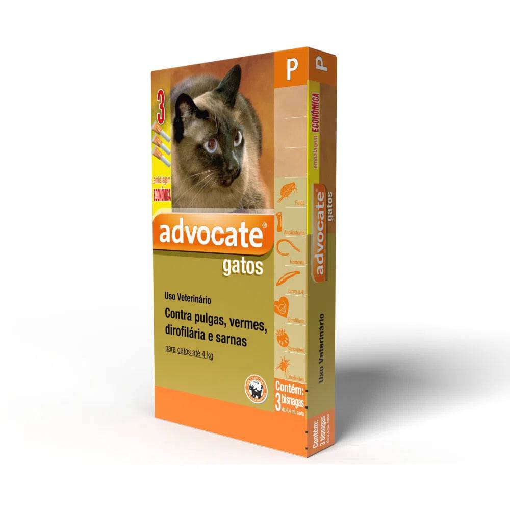 Advocate antipulgas para gatos p (3x0,4 ml)