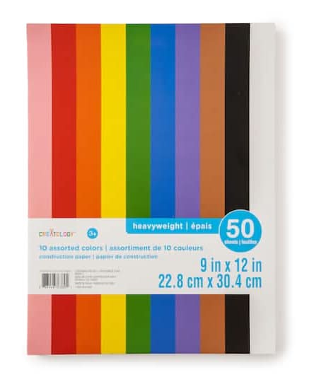 Creatology Rainbow Construction Paper Sheets, 9x12 in, Assorted (50 ct)