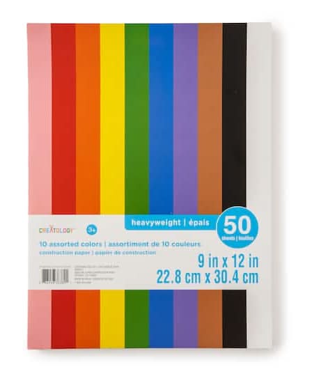 Creatology Rainbow Construction Paper Sheets, 9x12 in, Assorted (50 ct)