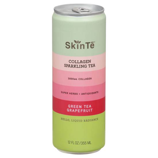 Skinte Green Tea Grapefruit Collagen Sparkling Tea (12 fl oz)