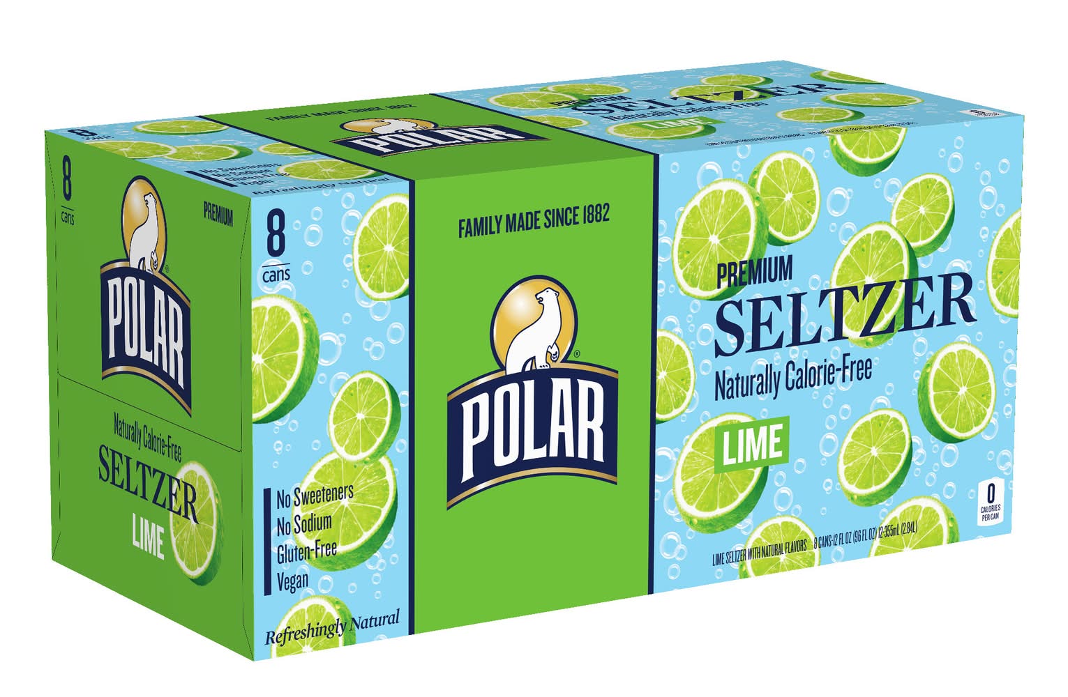 Polar Seltzer, Lime (8 x 12 fl oz)