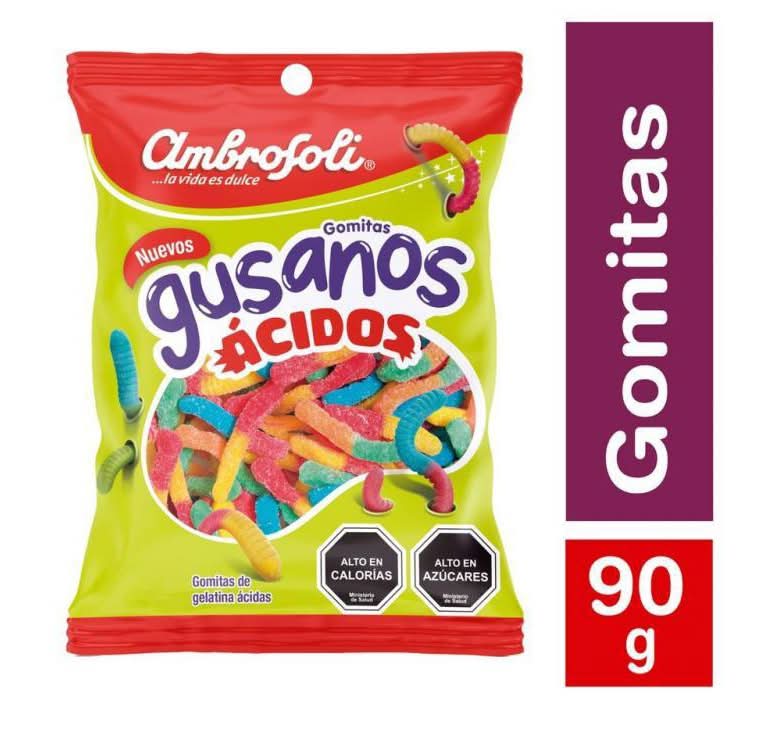 Ambrosoli Gomitas gusanos ácidos (90 g) (Surtido)