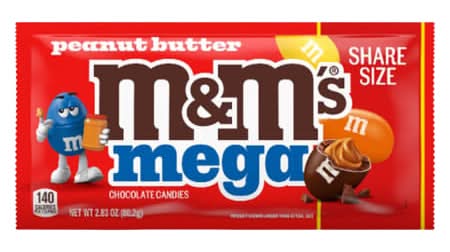 M&M's® Peanut Butter Mega Chocolate Candies 2.83oz