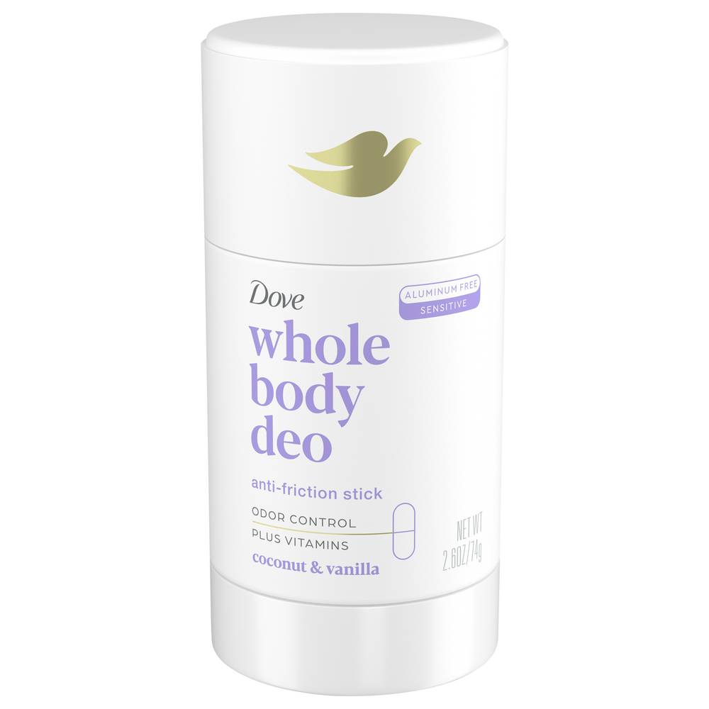 Dove Whole Body Deo Coconut + Vanilla Odor Control Deodorant Stick